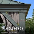 thumbnail image 6 of Newboti 14x22FT Hardtop Gazebo, Outdoor Gazebo with Galvanized Steel Double Roof, Aluminum Frame, Built-in Gutter System, Curtain and Netting, Metal Gazebo Pavilion for Patio Deck Garden, Grey 9648128, 6 of 7