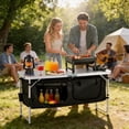 thumbnail image 6 of Acpouw Camping Table Portable, Lightweight Outdoor Table Height Adjustable for BBQ, Patio, Beach, Backyard, Party, Travel Cooking, 6 of 7