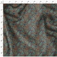 thumbnail image 4 of Soimoi Velvet Fabric Floral & Paisley Print Fabric by The Yard 58 Inch Wide, 4 of 5