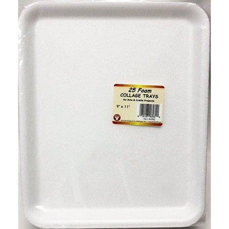 UPC: 0081187069820 | Foam Trays  9  x 11   Pack of 25
