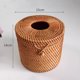 thumbnail image 3 of Caja de papel de ratán, caja de pañuelos, sala de estar de estilo rústico, oficina, automóvil, canasta de almacenamiento, caja de papel, tubo de pañuelos circular, 3 of 4