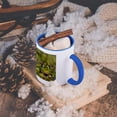thumbnail image 5 of 3dRose, Romaina - Edible Frog in the Danube Delta in duckweed, 15oz Two-Tone Blue Mug, 5 of 7