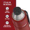 thumbnail image 3 of Thermos Stainless King Vacuum Insulated Beverage Bottle, Matte Rustic Red, 40oz, 3 of 9
