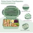 thumbnail image 2 of Bento Box for Adults, LeakProof Lunch Box with Utensils, BPA Free, 3 Compartment Bento Box Microwave Safe, 2 of 5
