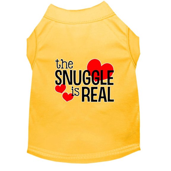 Pet Dog  Cat Shirt Screen Printed, "The Snuggle Is Real"