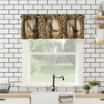 thumbnail image 2 of Leopard Print Valance Curtain Sexy Brown Animal Texture High Heels Animal Skin Rod Pocket Valance Window Treatments 1 Panel Short Curtains for Kitchen Farmhouse Living Room 54 x 18 in, 2 of 6
