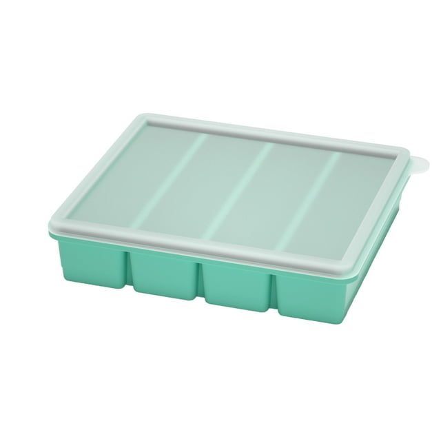Ice Cube Tray Large Ice Cubes Silicone Molds Large Size Food Grade Silicone Ice Tray Household with Lid Ice Storage Ice Making Box Refrigerator Freezes Ice Cubes Silicone Ice Cube Tray