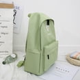 thumbnail image 1 of Mochila escolar de lona para mujer y niña Wdftyju con bordado de margaritas verdes Libre de BPA, 1 of 3