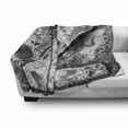 thumbnail image 3 of Letter Z Soft Flannel Fleece Throw Blanket, Capital Z Letter Name Identity Initials VIP Rusty Tone Effects Aged Look Print, Cozy Plush for Indoor and Outdoor Use, 50" x 60", Black Grey, by Ambesonne, 3 of 6