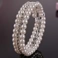 thumbnail image 3 of Flmtop Mode Femmes Élégantes Perles en Faux Strass Bracelet Stretch, 3 of 6
