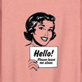 thumbnail image 3 of Instant Message - Vintage Please Leave Me Alone - Women's Lightweight French Terry Pullover, 3 of 7