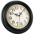 thumbnail image 4 of Retro Wall Clock, 12'' Non Ticking Classic Silent Vintage Wall Clocks Decorative Kitchen Living Room Bedroom - Battery Operated, Black, 4 of 9