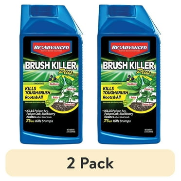 (2 pack) BioAdvanced Brush Killer Plus, Concentrate, 32 oz, 4,000 Sq Ft