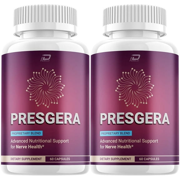 Presgera Capsules – Presgera All Natural Glycogen Support, 2 Pack, 120 Capsules