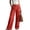 43#Red, variant on Women Casual Wide Leg Pants High Waist Straight Trousers Solid Color Palazzo Pants with Pockets Navy L