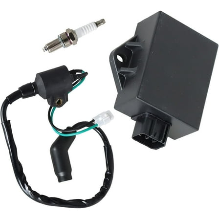 Genrics CDI Box Ignition Coil and Spark Plug Replacement for Polaris Sportsman Hawkeye 300 2008 2009 2010 2011