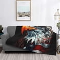 thumbnail image 2 of Fotbe USA Bald Eagle Manta de Franela con Estampado, Manta Ultrasuave para Cama, Sofá, Auto, Hipoalergénica y Antibolitas-60"x50", 2 of 6