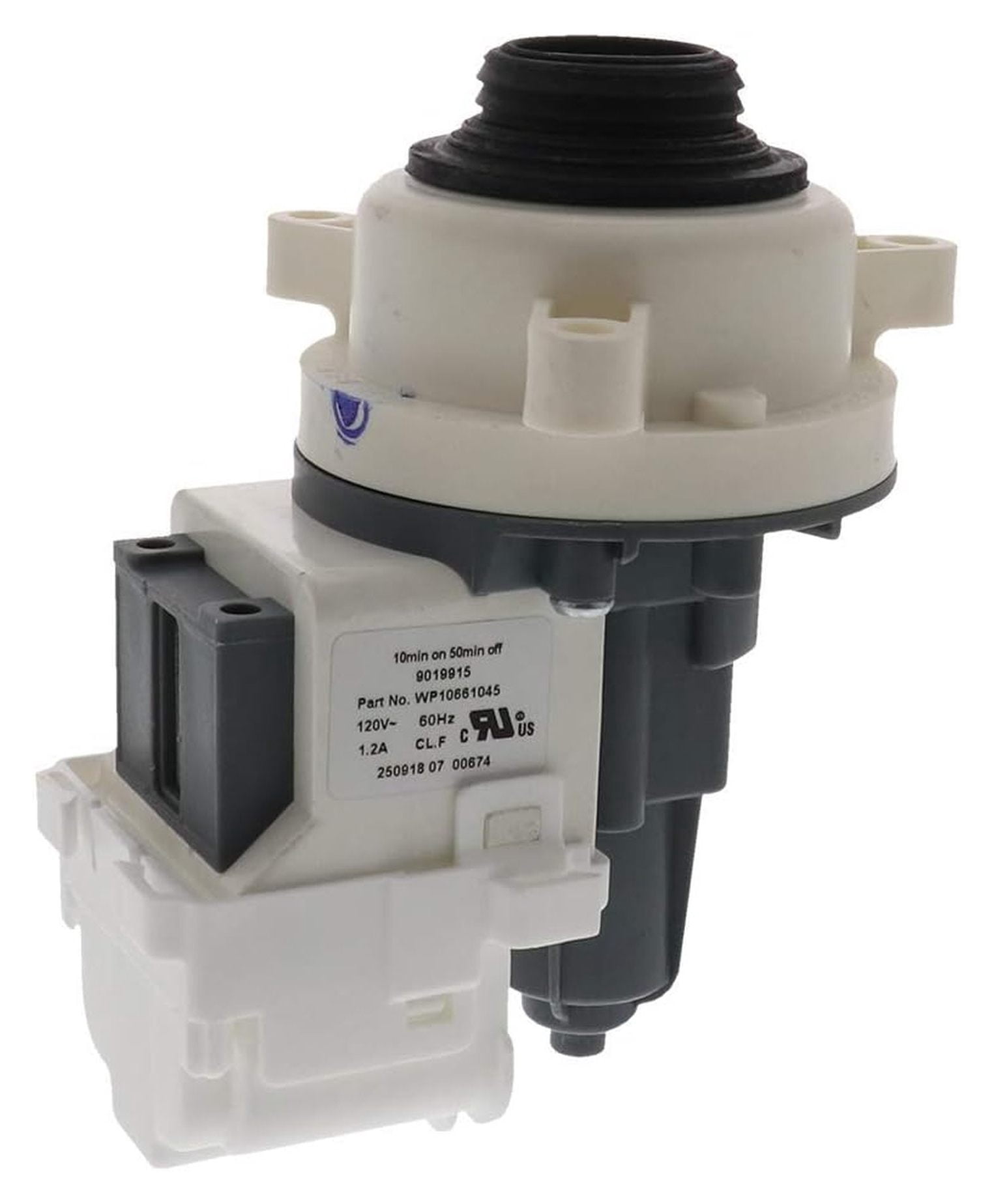 Washer Drain Pump W10661045 - Replacement for Whirlpool Washing Machines - Compatible with W10215134, W10614033, WPW10661045VP - Washing Machine Parts