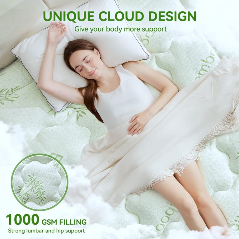 Bamboo Viscose Mattress Pad Twin Cooling Topper photo 3