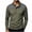 Army Green, variant on Men Long Sleeve Color Block Textured Yoke Shirt Lapel Collar Four Button Placket Wrinkle Resistant Lightweight Golf Outdoor Daily Pullover Gray L