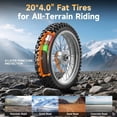 thumbnail image 4 of GlobalKeep Adults 20" Fat Tire Multi-Terrain Mountain off-Road Equipment, 48V 17.5Ah Removable Battery, 28MPH, 1500W Peak Motor, Dual Suspension & Dual Disc Brakes, UL2849 Certified., 4 of 11