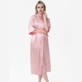 thumbnail image 2 of LYMAYTER‌ ‌‌‌Soft Silk Robe for Women Bride Wedding Party Sleepwear Luxurious Satin Kimono M-2XL, 2 of 9