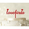 thumbnail image 1 of Love Birds Wedding Cake Topper Custom Cake Topper Color Option Available 6-7 Inches Wide, 1 of 1
