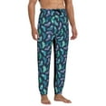 thumbnail image 4 of Kdxio Green Christmas Print Socks Pattern Joggers,Sweatpants for Men with Pockets-Large, 4 of 5