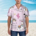thumbnail image 2 of Fotbe No Drama Llama Camisa Hawaiana para Hombre Unisex – Camisa Casual de Verano con Botones de Manga Corta de Algodón y Lino,3X-Large, 2 of 7