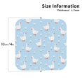thumbnail image 3 of Disketp Goose White Flowers Funny Coasters,6 Pcs Leather Coasters with Holder, Perfect Housewarming Hostess Gifts,Protect Furniture from Water Marks Scratch and Damage,Square, 3 of 7