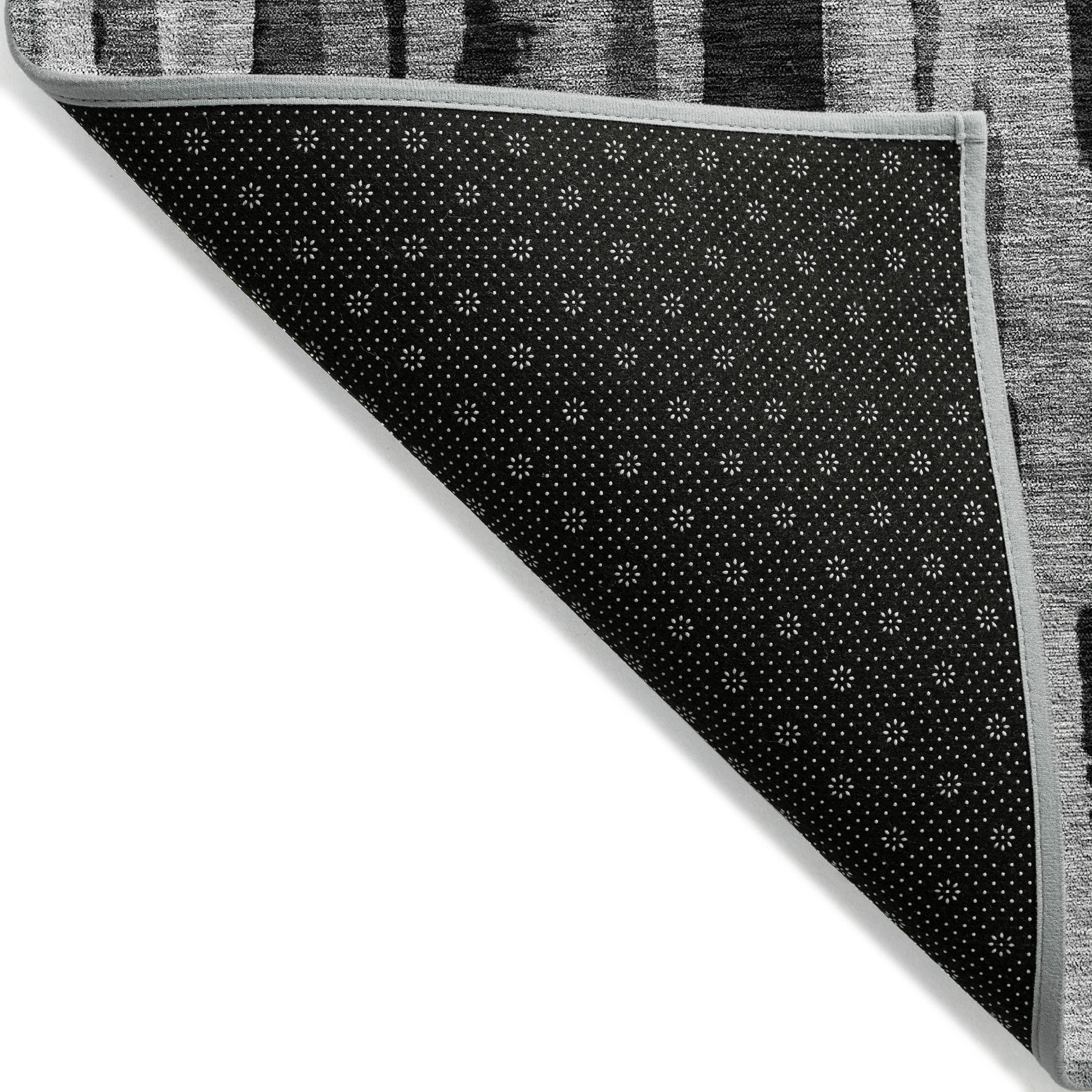 Addison Rugs Chantille Indoor/Outdoor Transitional Stripes Gray Washable Round Rug, 8' x 8'