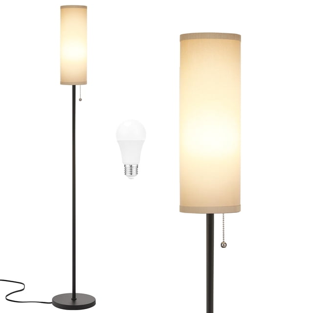 Lámpara de pie Ambimall de 64 pulgadas con bombilla LED de 9 W, 3 temperaturas de color