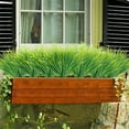 thumbnail image 3 of 10 Bundles Artificial Grass Plants Outdoor UV Resistant Fake Grass Plants No Fade Faux Plastic Plants for Outside Garden Window Box Planter Decor (Green), 3 of 5