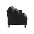 thumbnail image 3 of 62'' Small Modern Loveseat Couch, Mid-Century Low Back Chenille 2-Seat Tufted Sofa Couch with 2 Pillows for Living Room, Bedroom, Office, Apartment, Dorm, Studio and Small Space (Black), 3 of 8