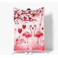 thumbnail image 4 of Valentines Throw Blanket, Valentine''s Day Red Pink Blankets and Throws, Romantic Flamingo Hearts Super Soft Warm Cozy Flannel Blankets for Bed Couch Sofa, 50 x 60 Inches, 4 of 6