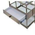 thumbnail image 3 of ACME Enca 2 Pieces Nesting Table in Clear Glass and Antique Brass, 3 of 5