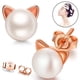 thumbnail image 2 of Pendientes de plata de ley 925 chapados en platino con perlas de agua dulce para mujeres y adolescentes Xemadio 221861-3, 2 of 9