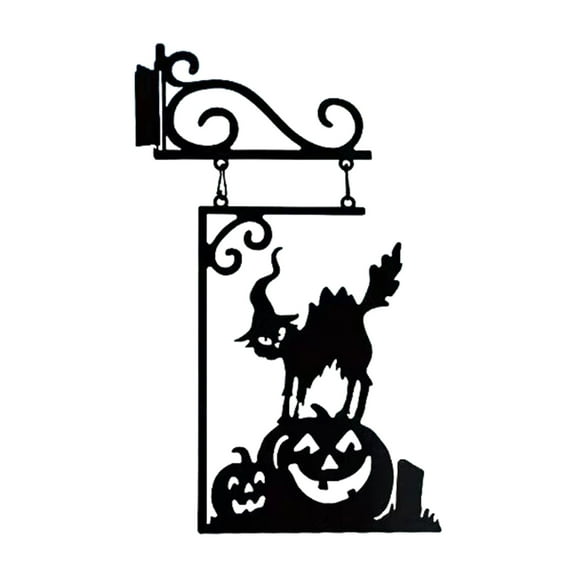 Halloween Decorations Indoor Outdoor - Hanging Ornament - Metal Halloween Wall Art Deco Home Office Living Room Garden Bedroom Decorative Sculpture