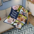 thumbnail image 3 of Custom Blanket with Photo Texts Personalized Blankets and Throws Customized Happy Birthday Gifts for Women Men Dad Mom Wife Husband Grandma Grandpa Sister Daughter Son Best Friend Blankets, 3 of 5