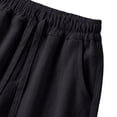 thumbnail image 6 of Linen Capris for Women Linen Barrel Pants Flowy Trousers High Waisted Pull On Pants With Pockets Casual Lounge Pant With Drawstring Women's Linen Capris Elastic Waist Work Relax Fit Lounge, 6 of 7
