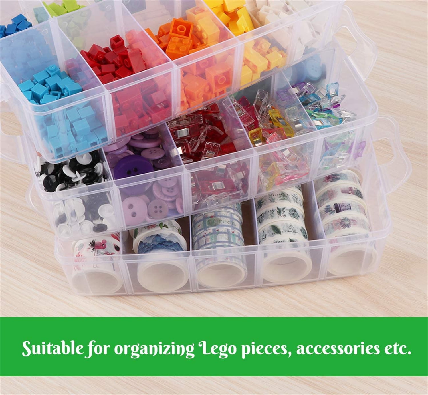  akisey 3 Pack Craft Organizers and Storage, Portable