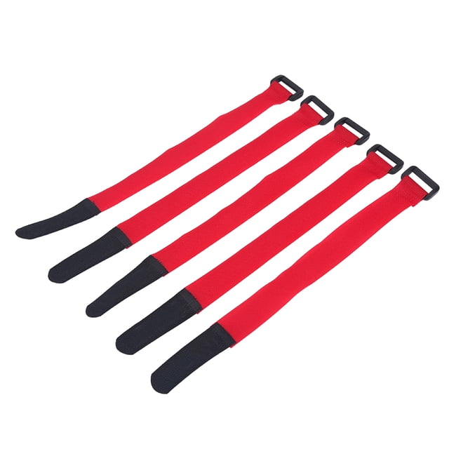 5 piezas / juego DUUTI Sports Cycling Riding Correas de sujeción de manillar de bicicleta de nailon ajustables (rojo)