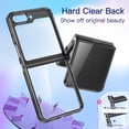 thumbnail image 3 of JETech Case for Samsung Galaxy Z Flip 5 2023, Transparent Protective Phone Cover with Shockproof Bumper and Anti-Scratch Back (Black), 3 of 6