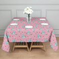 thumbnail image 3 of Pink Cartoon Unicorn Pattern Square Tablecloth,Waterproof Square Table Cover,Wipeable Spillproof Washable Table Cover for Home Kitchen Party Decor 52"x52"(132x132cm), 3 of 6
