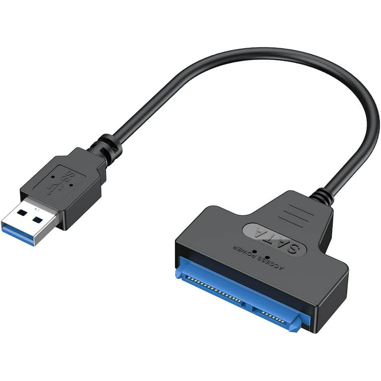vene Thriller undskyldning USB 3.0 to SATA Adapter, SATA to USB 3.0 Cable, Compatible 2.5 SATA III HDD  Hard Disk Driver, 0.66FT, - Walmart.com