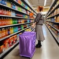 thumbnail image 6 of Byootique 20" Rolling Tote Bag Grocery Bag on Wheels Shopping Trolley DuskViolet, 6 of 11
