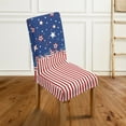 thumbnail image 3 of Xoenoiee Star American Flag Print Dining Room Chair Covers, Stretch Jacquard Parson Chairs Slipcovers 4th of July Decor Removable Washable Chair Seat Protectors for Home, Kitchen, Banquet, 1 Set, 3 of 7