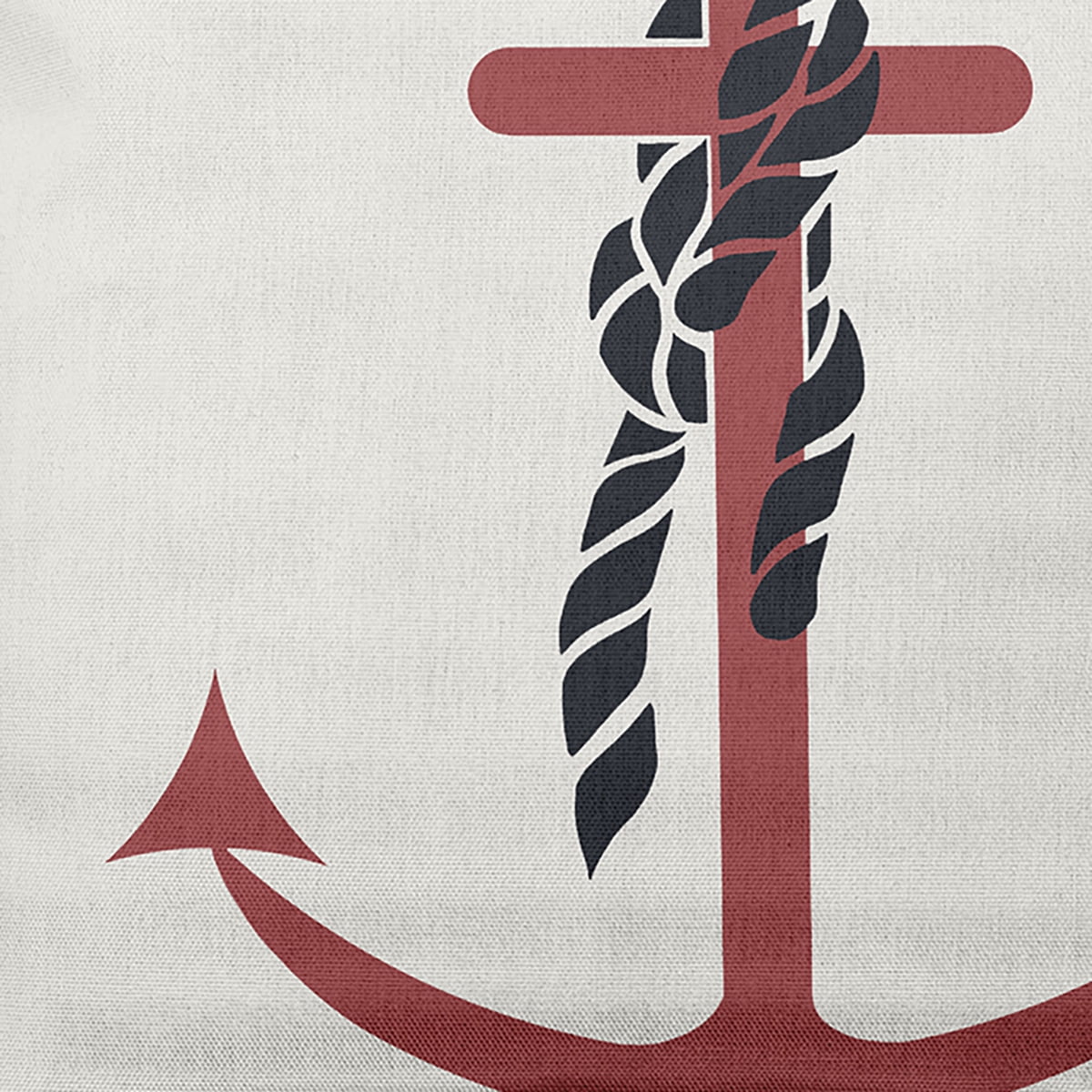 Simply Daisy 14" x 20" Anchor and Rope Nautical Indoor/Outdoor Throw Pillow