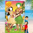 thumbnail image 1 of Banner Frienda Luau - Foto de pareja (180 x 110 cm), estilo tropical, 1 of 7