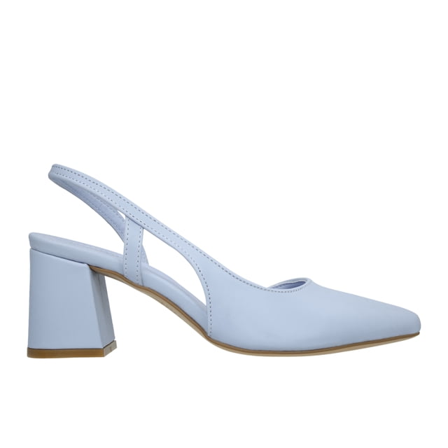 Zapatilla Paulina Color Azul Cielo con Lateral abierto 25 Dorothy Gaynor Zapatilla Paulina Color Azul Cielo con Lateral abierto 25